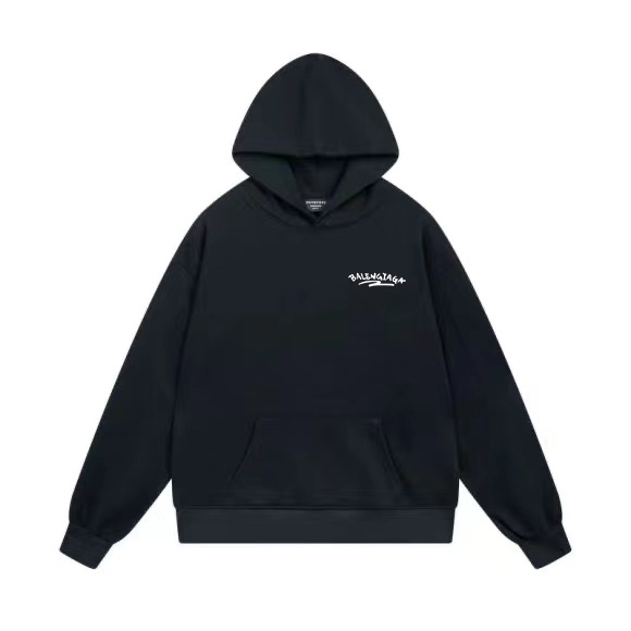 1:1 Quality 23SS printing black white hoodie