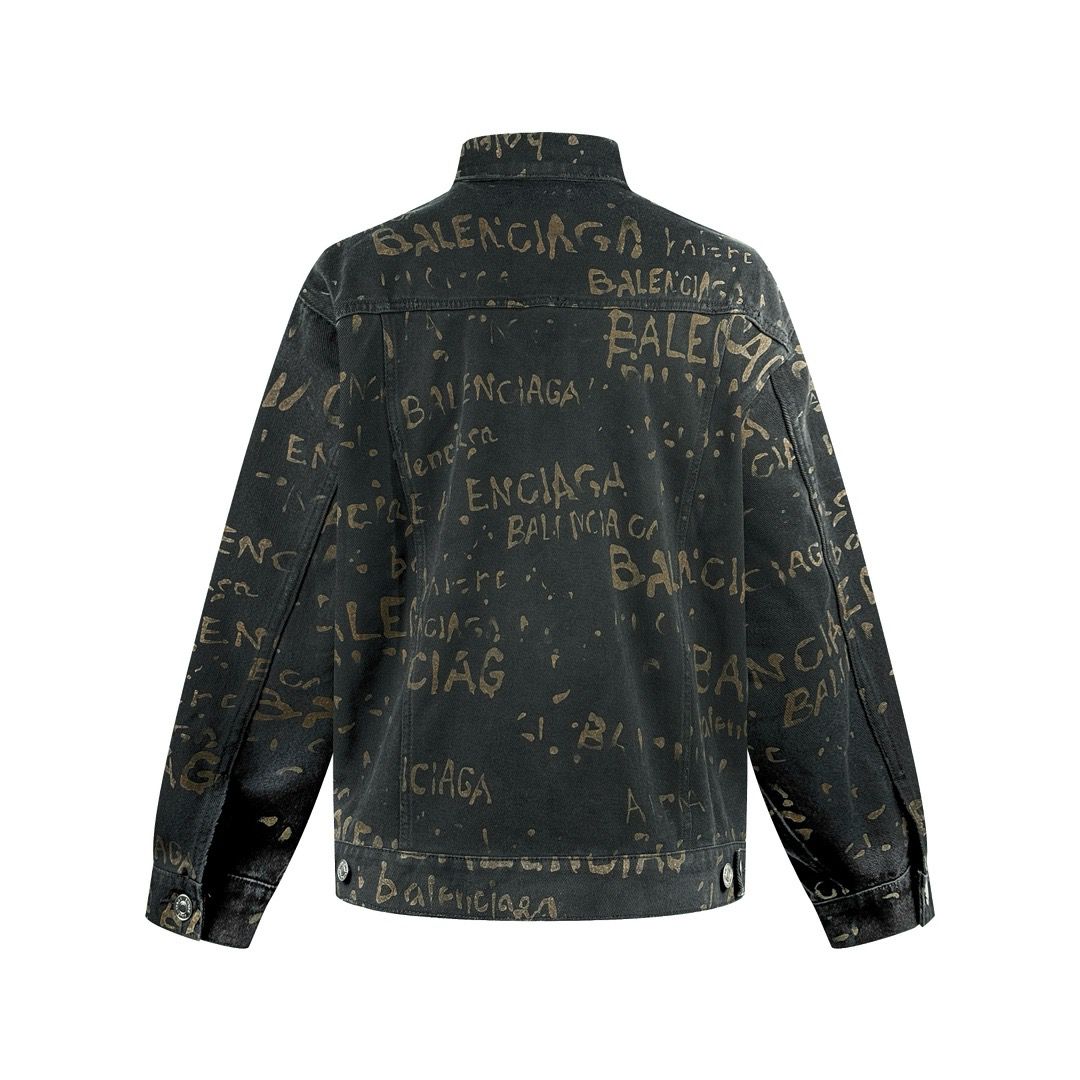 1:1 version new arrival full logo denim jacket