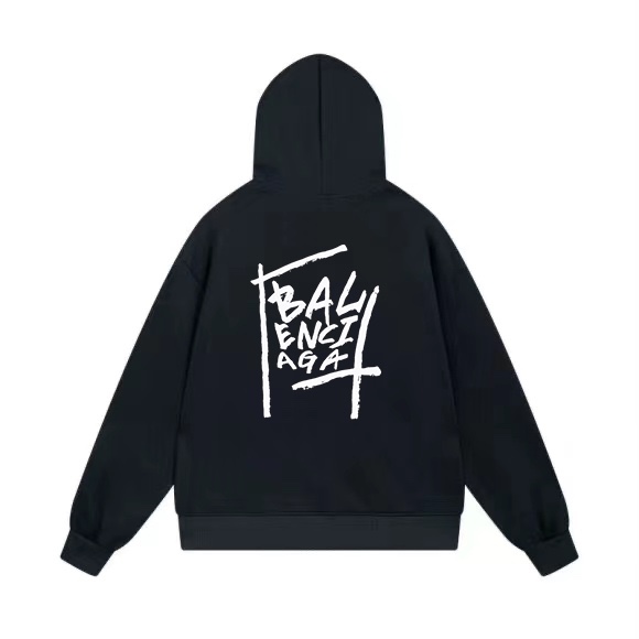 1:1 Quality 23SS printing black white hoodie