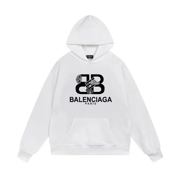1:1 Quality 23SS printing black white hoodie