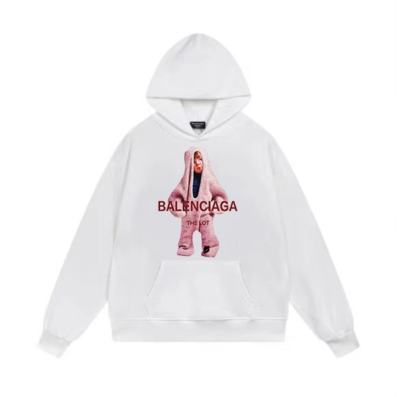 1:1 Quality 23SS printing black white hoodie