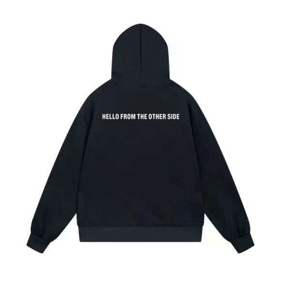 1:1 Quality 23SS printing black white hoodie
