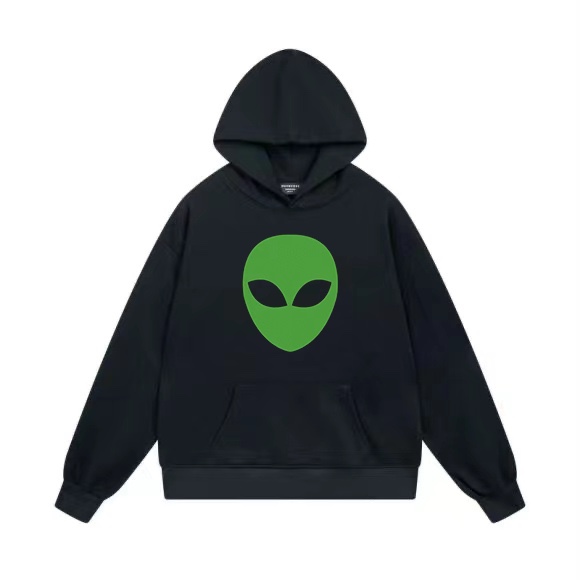 1:1 Quality 23SS printing black white hoodie