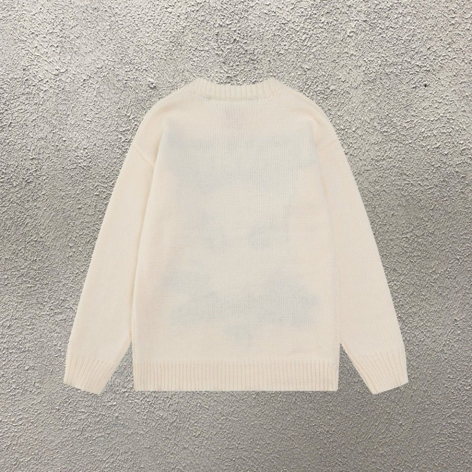 New arrival white with black logo sweater