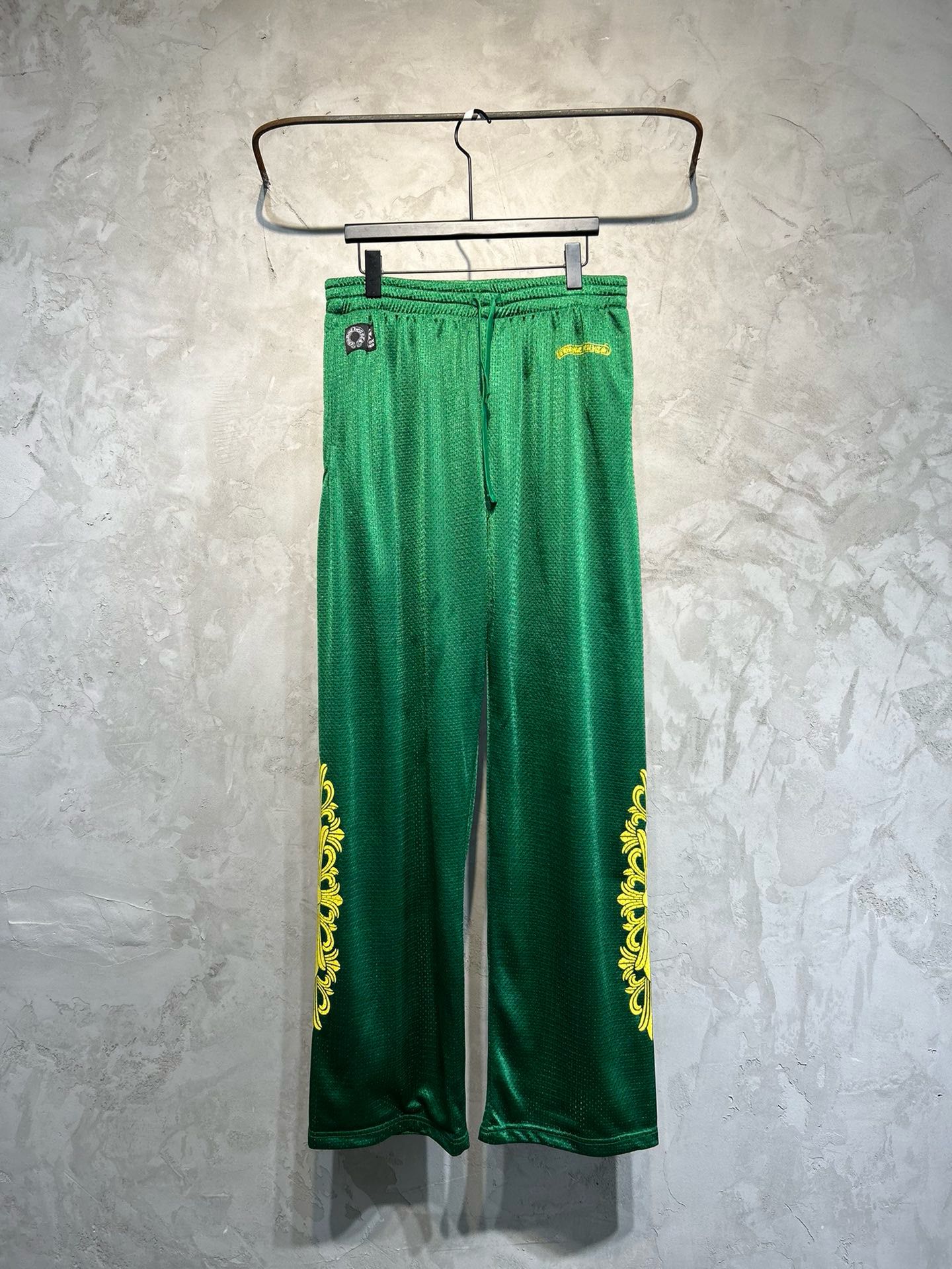 New arrival double mesh green pant