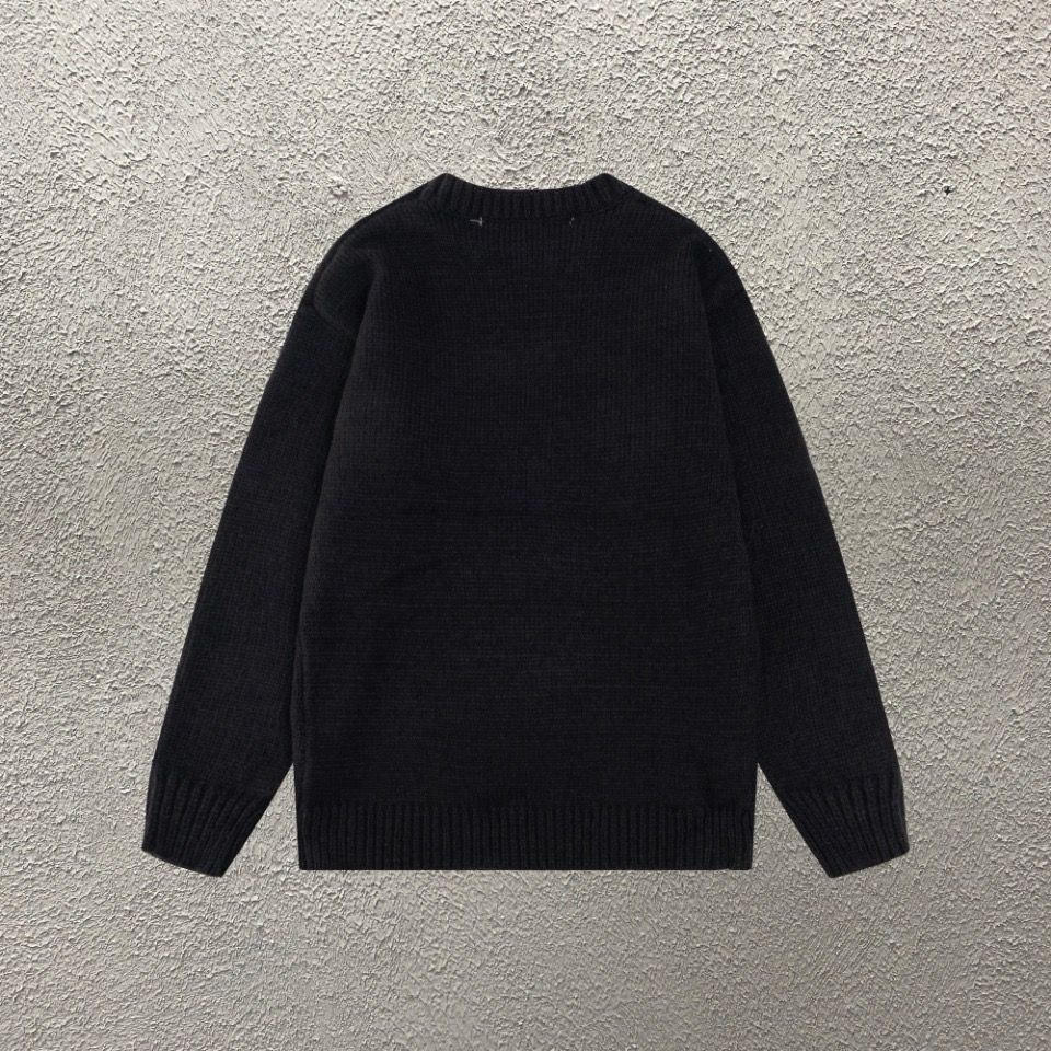 New arrival black with white letter logo sweater