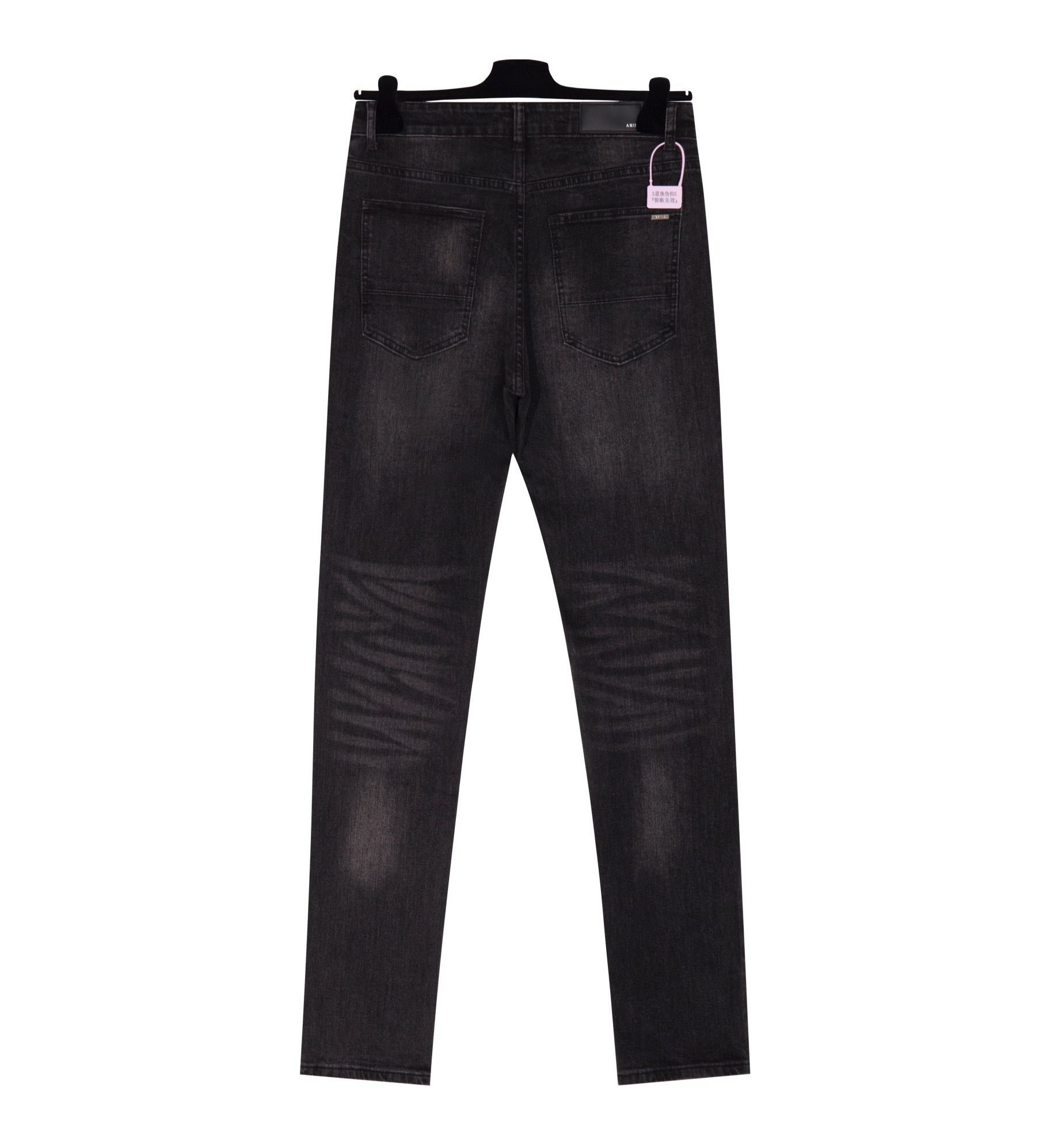 New arrival pink patch black jeans