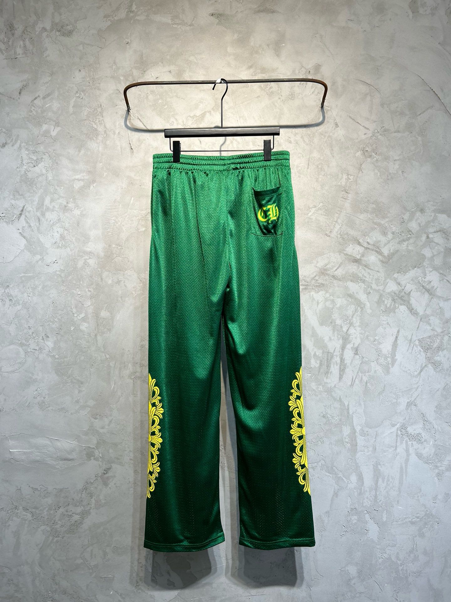 New arrival double mesh green pant