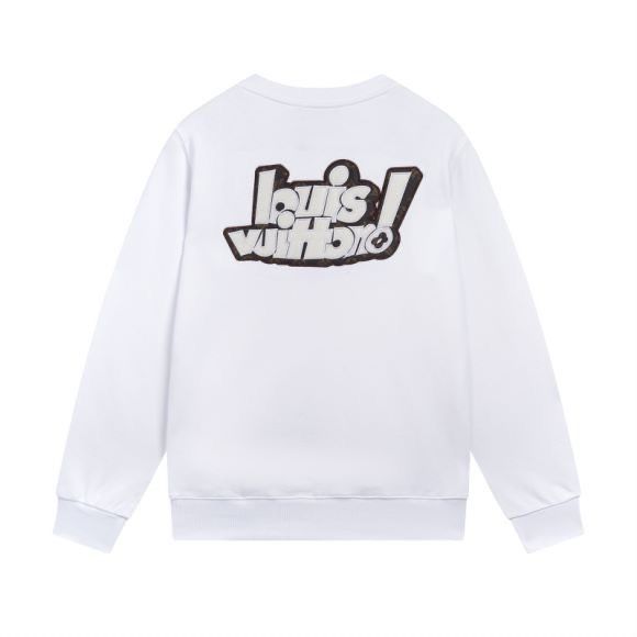 New white fleecing logo crewneck