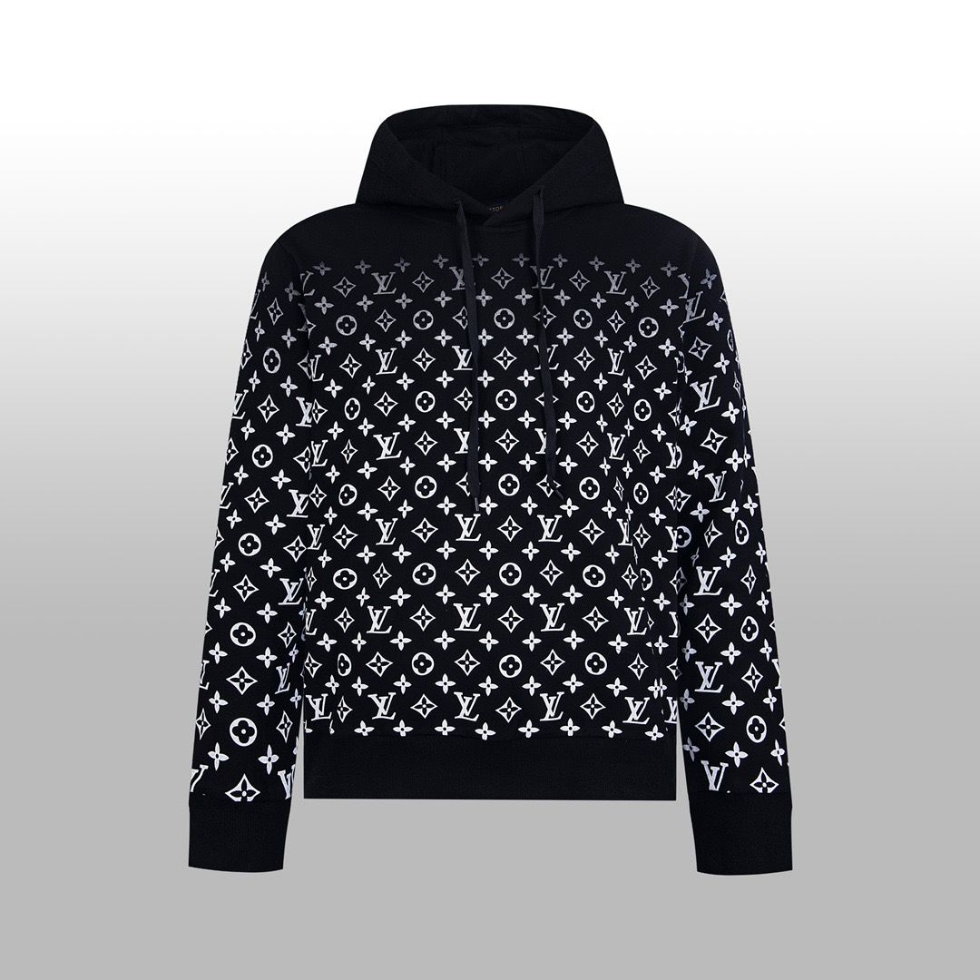 New arrival gradient full logo hoodie