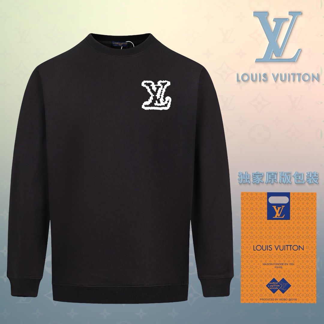 New black logo print crewneck