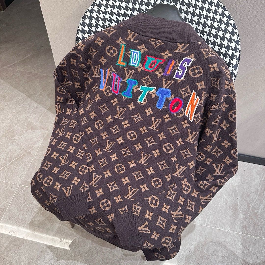 New arrival brown full logo sweater