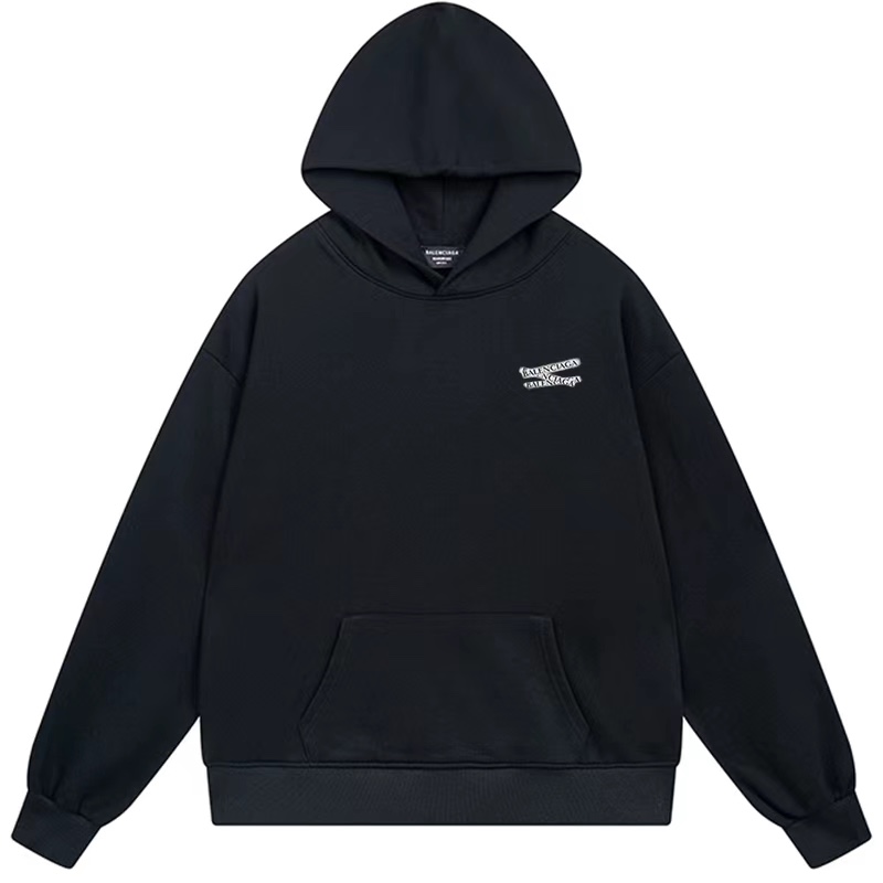 1:1 Quality logo printing black white hoodie