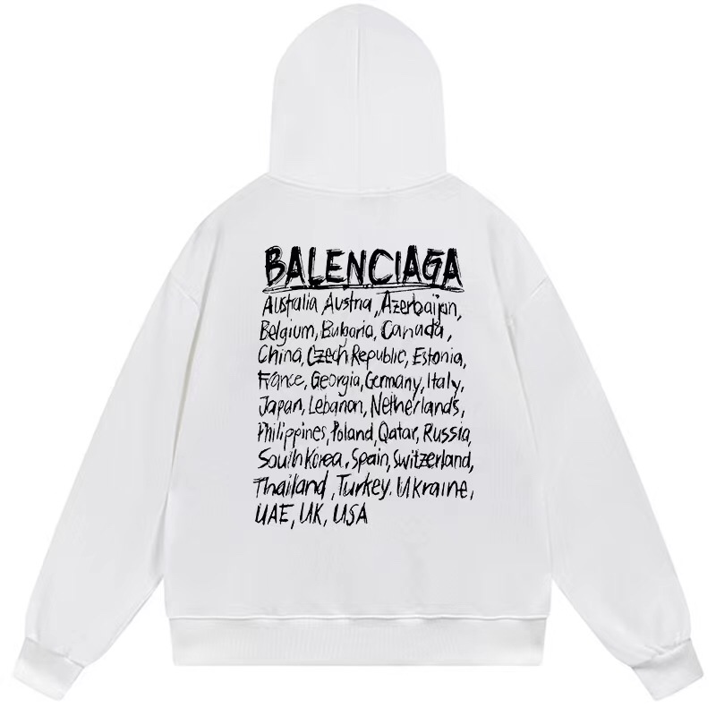 1:1 Quality logo printing black white hoodie