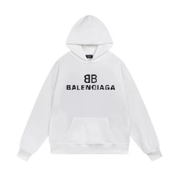 1:1 Quality 23SS printing black white hoodie