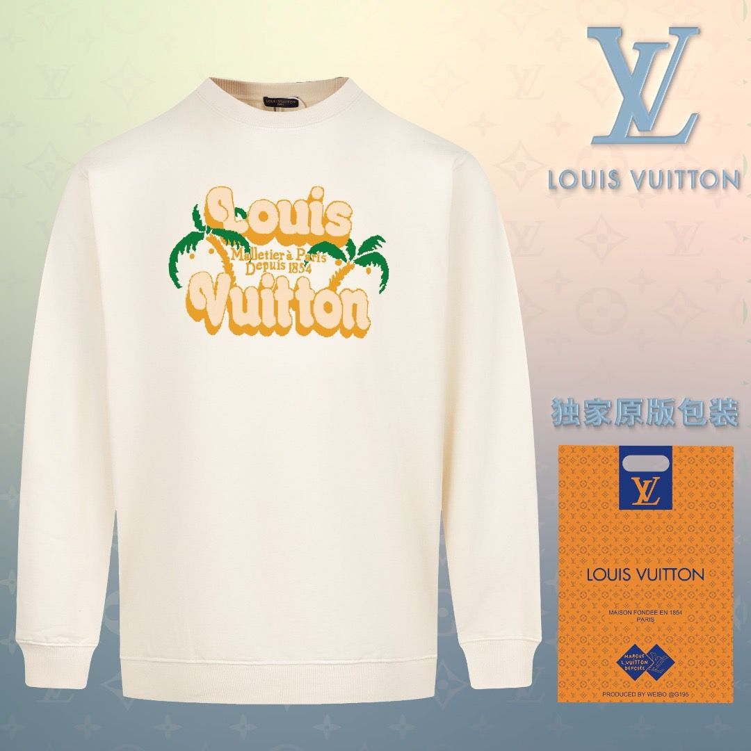 New orange green print crewneck