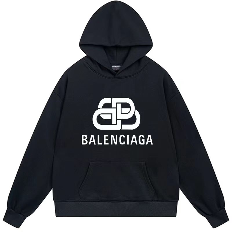 1:1 Quality logo printing black white hoodie
