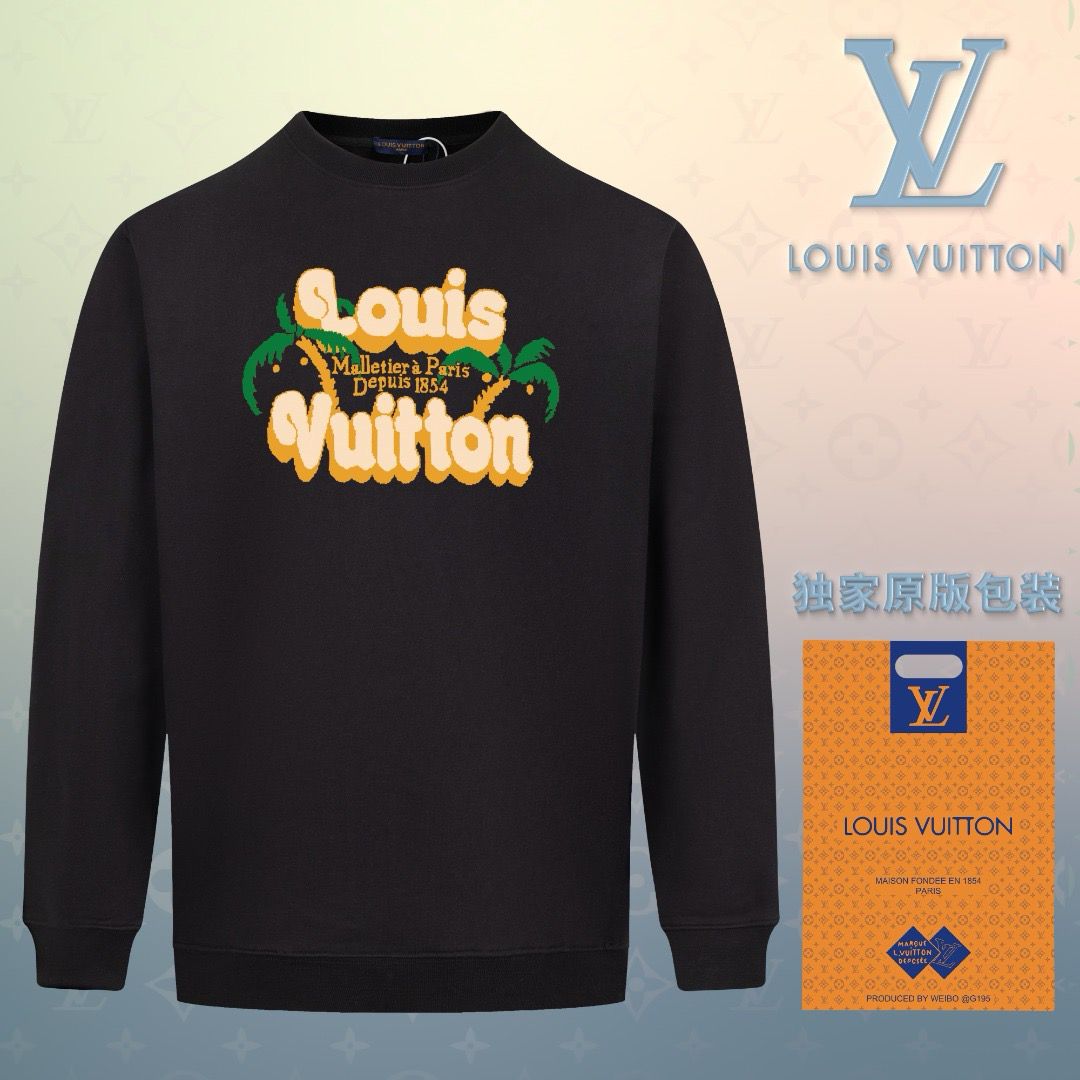 New orange green print crewneck