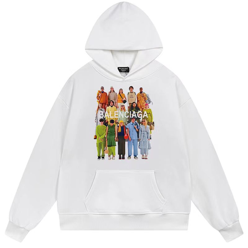 1:1 Quality logo printing black white hoodie