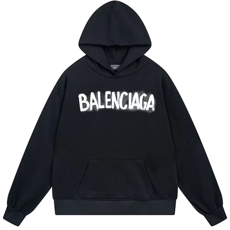 1:1 Quality 23SS printing black white hoodie