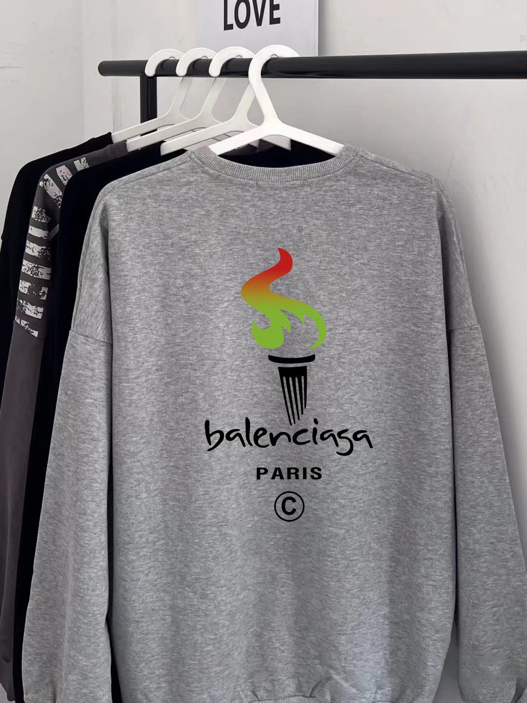 1:1 Quality logo printing black white hoodie