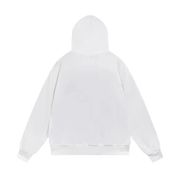 1:1 Quality logo printing black white hoodie