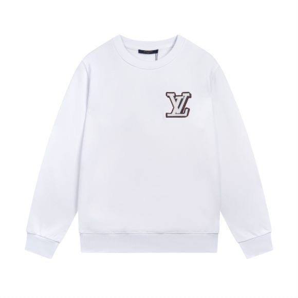 New white fleecing logo crewneck