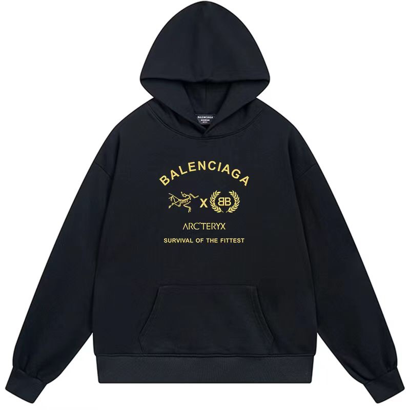 1:1 Quality logo printing black white hoodie