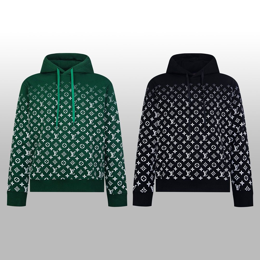 New arrival gradient full logo hoodie