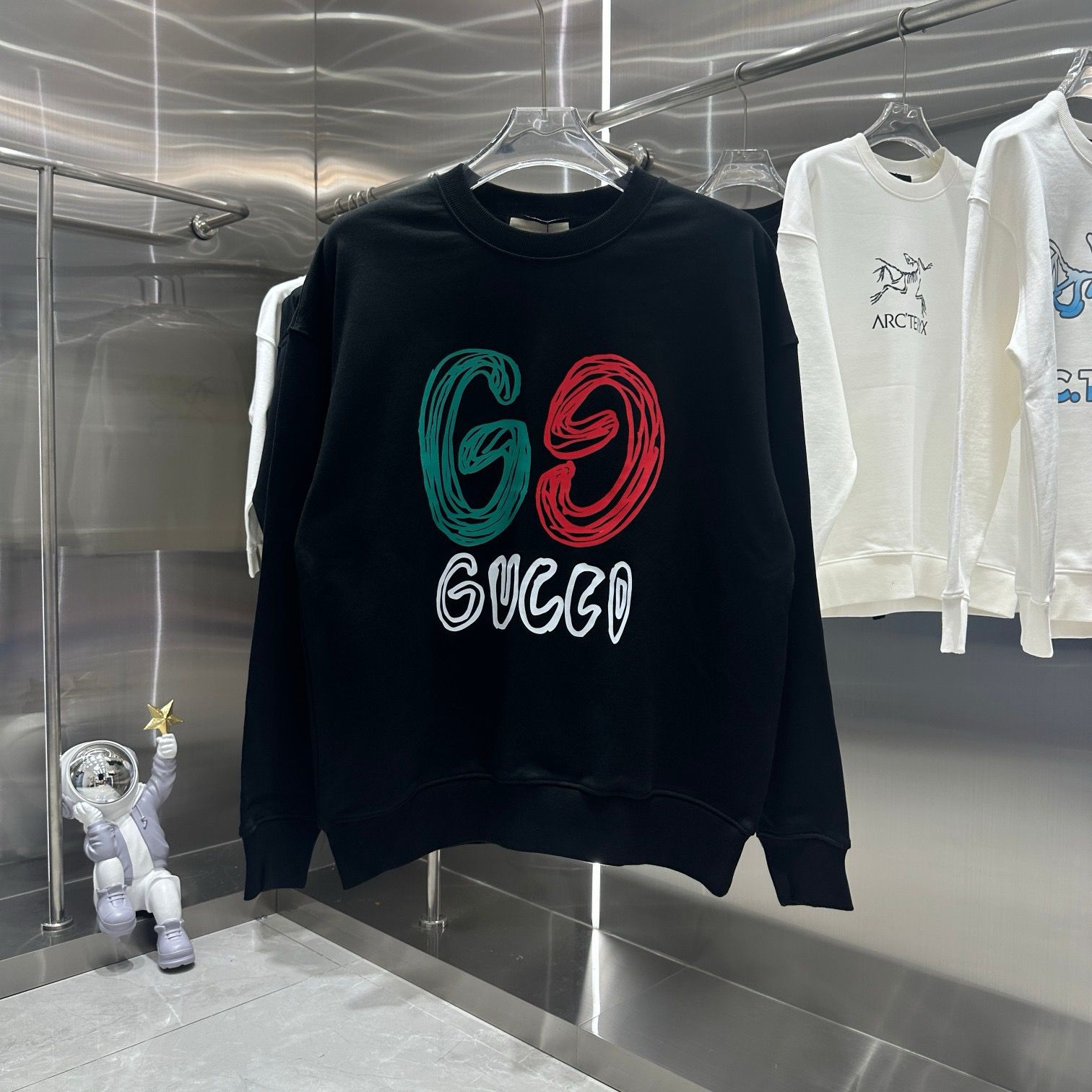 New double G print crewneck