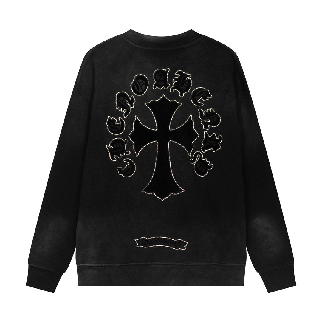 New arrival black crewneck