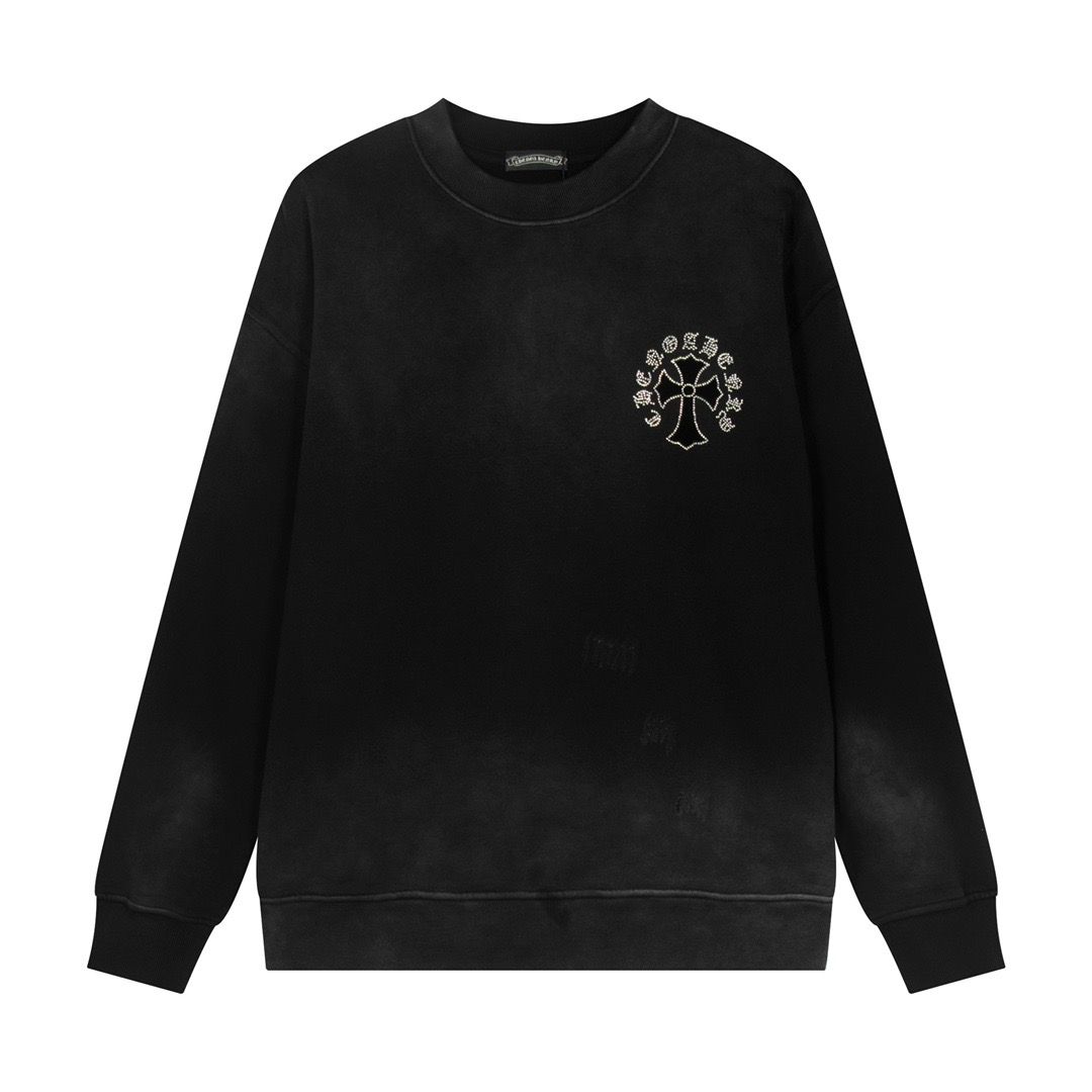 New arrival black crewneck