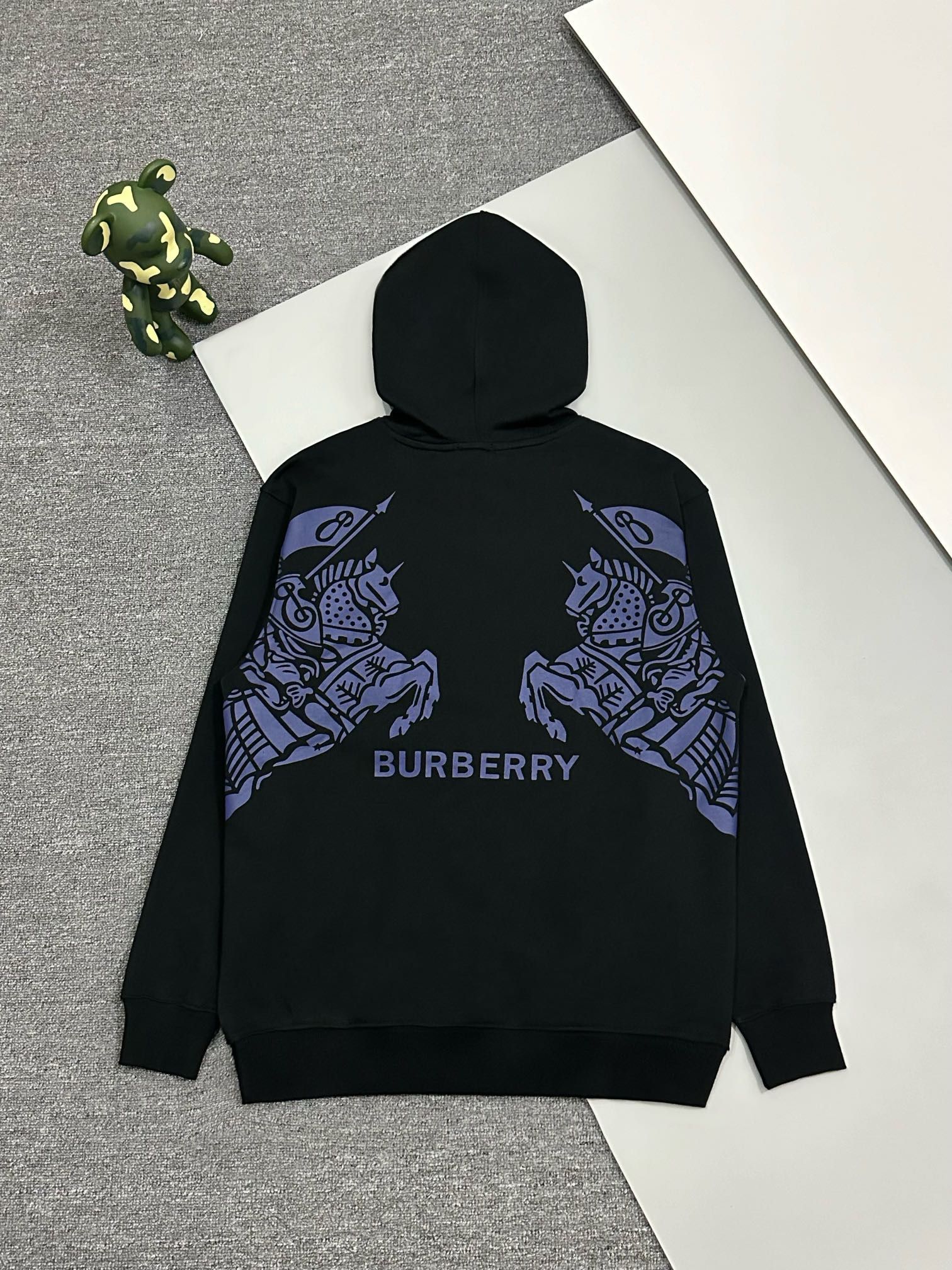 1:1 version new black with blue logo hoodie