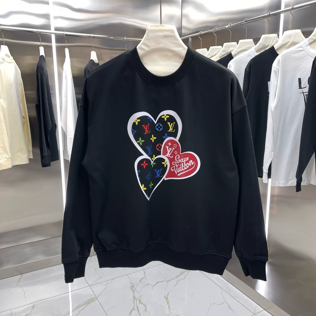 New heart logo print crewneck