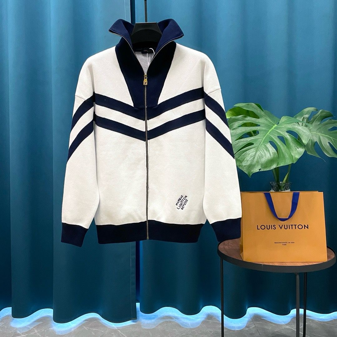 1:1 New jacquard embroidery zopper wool jacket