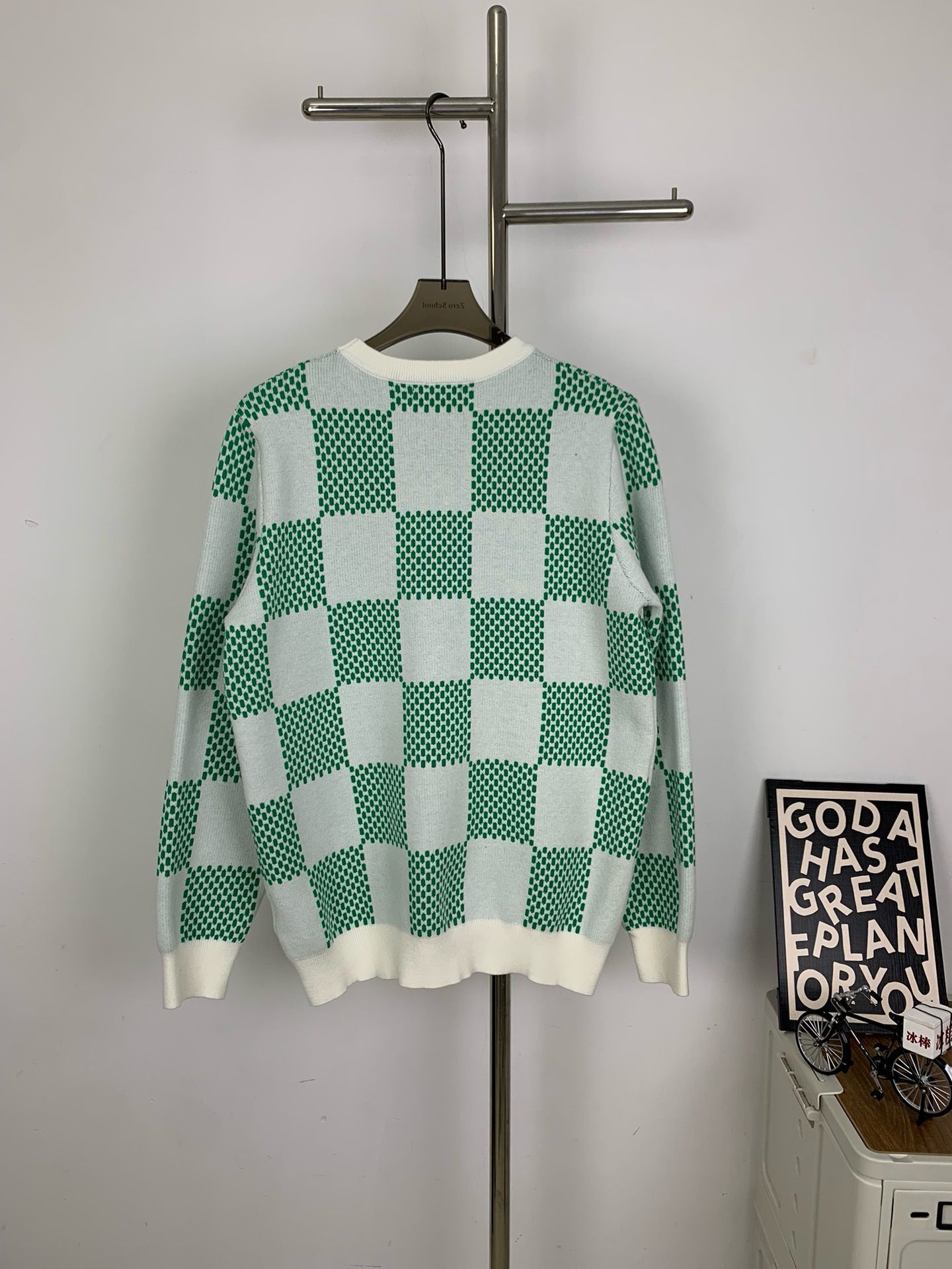 New green beige sweater
