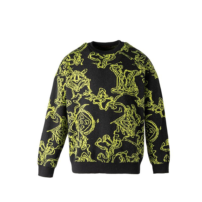 1:1 New black with yellow sweater