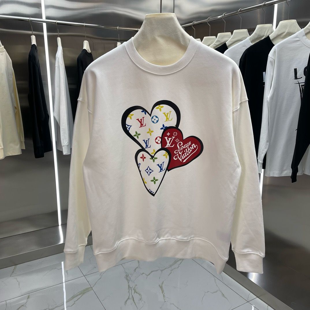 New heart logo print crewneck
