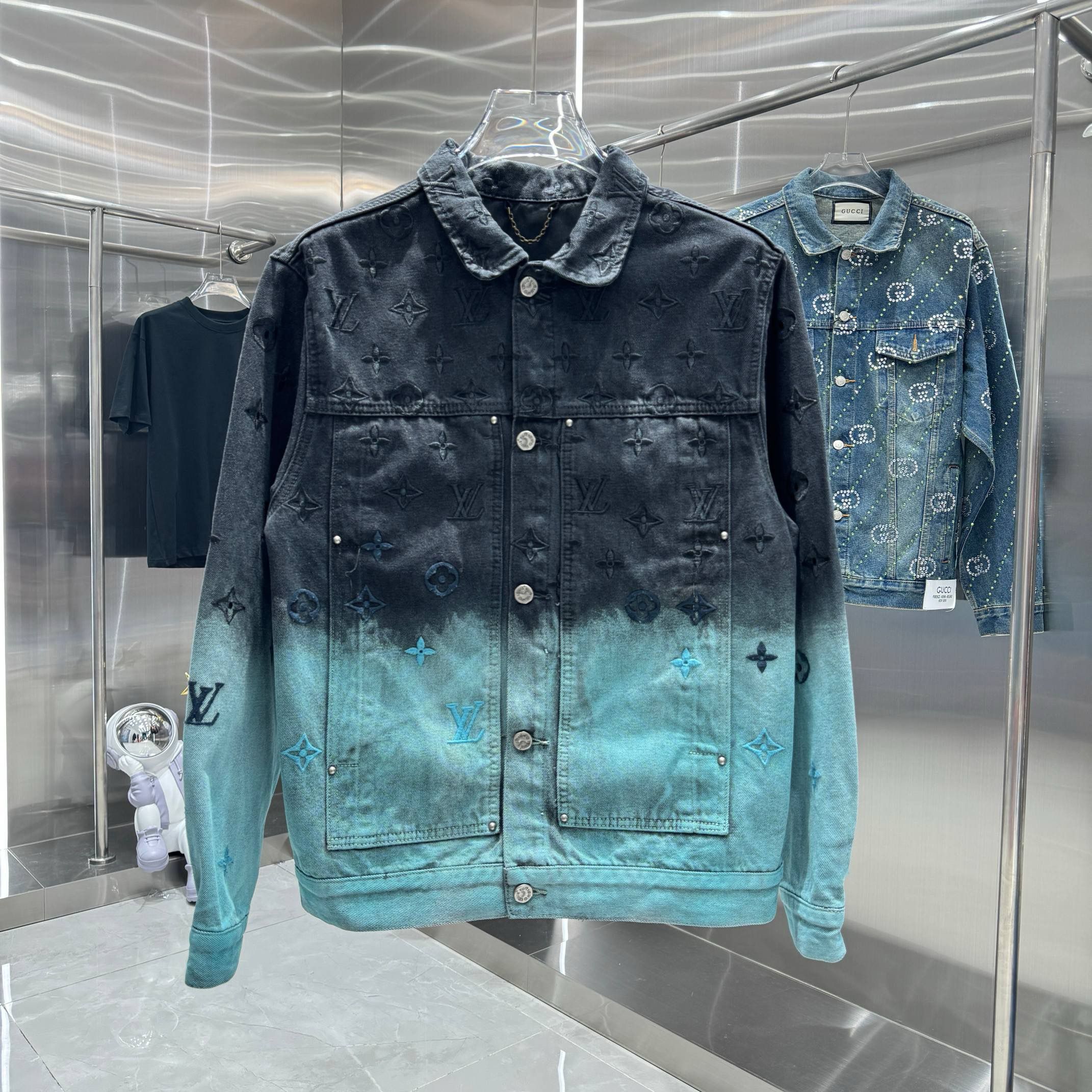 1:1 new arrival gradient denim jacket