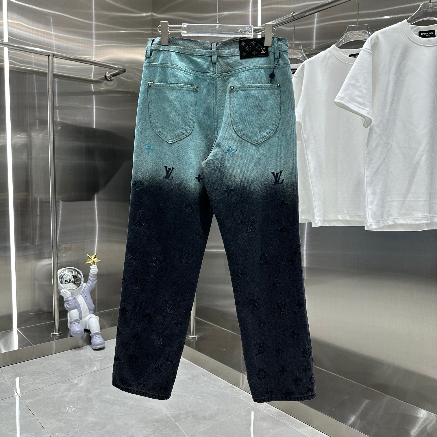 1:1 New gradient jeans