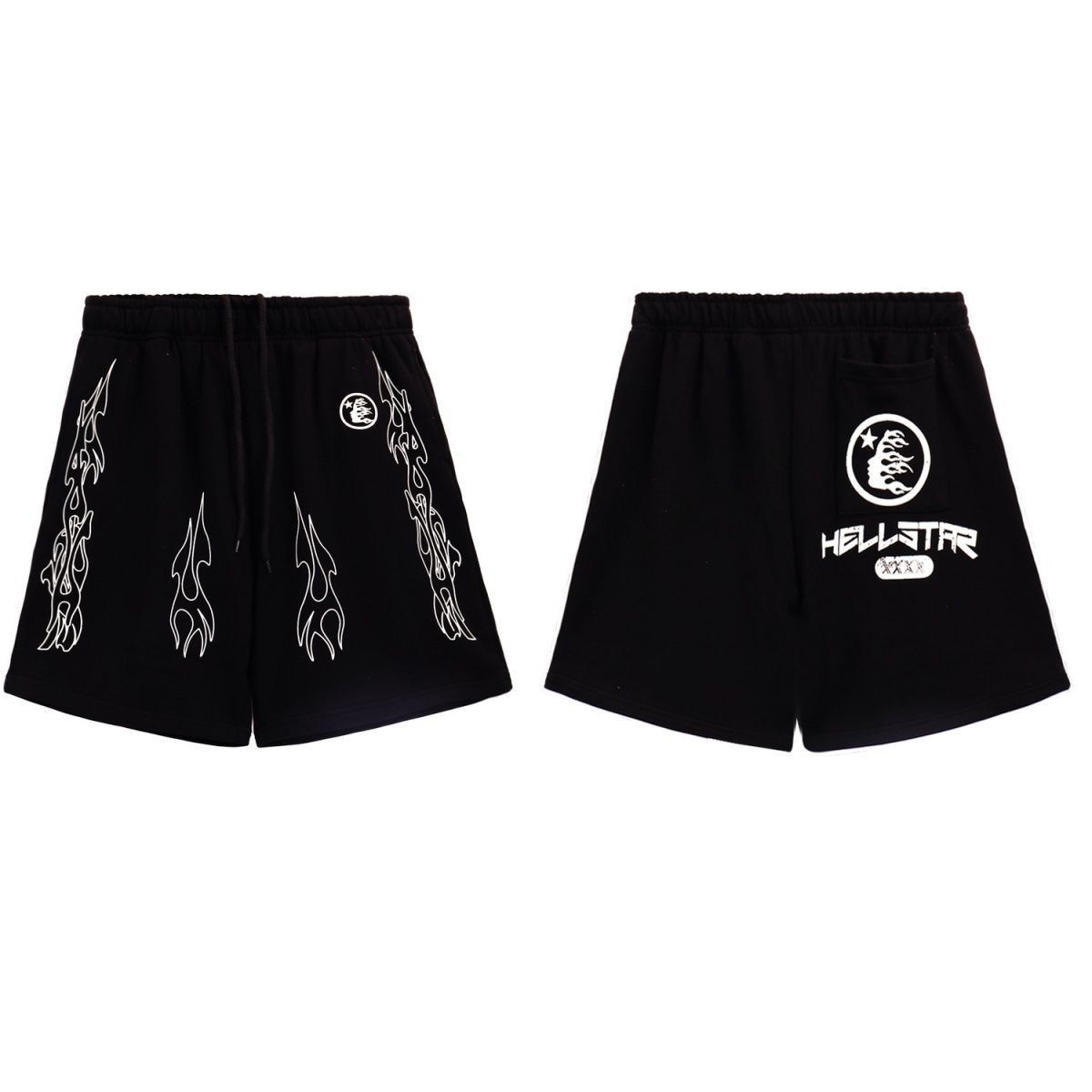 New washing black short