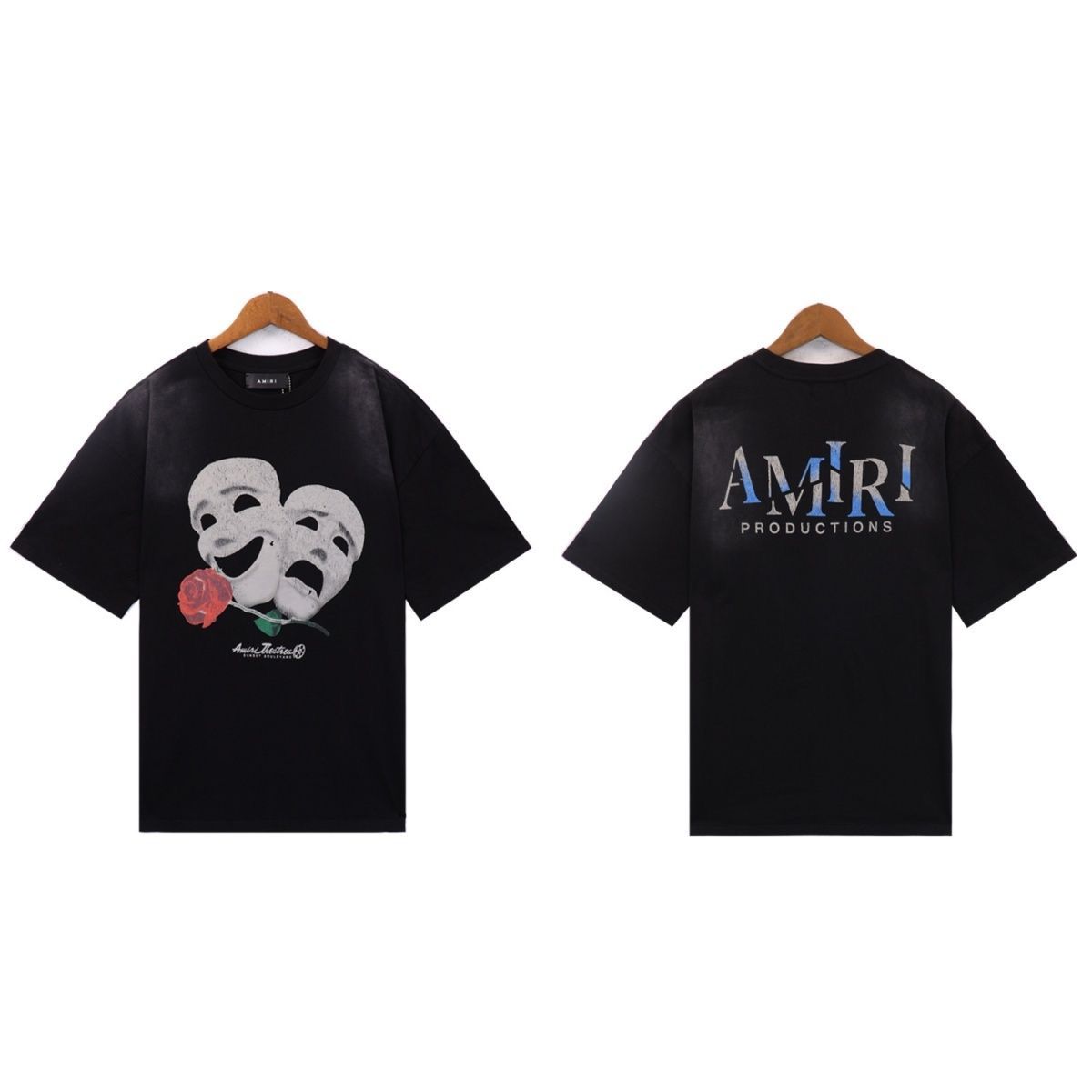 New washing black mask tshirt