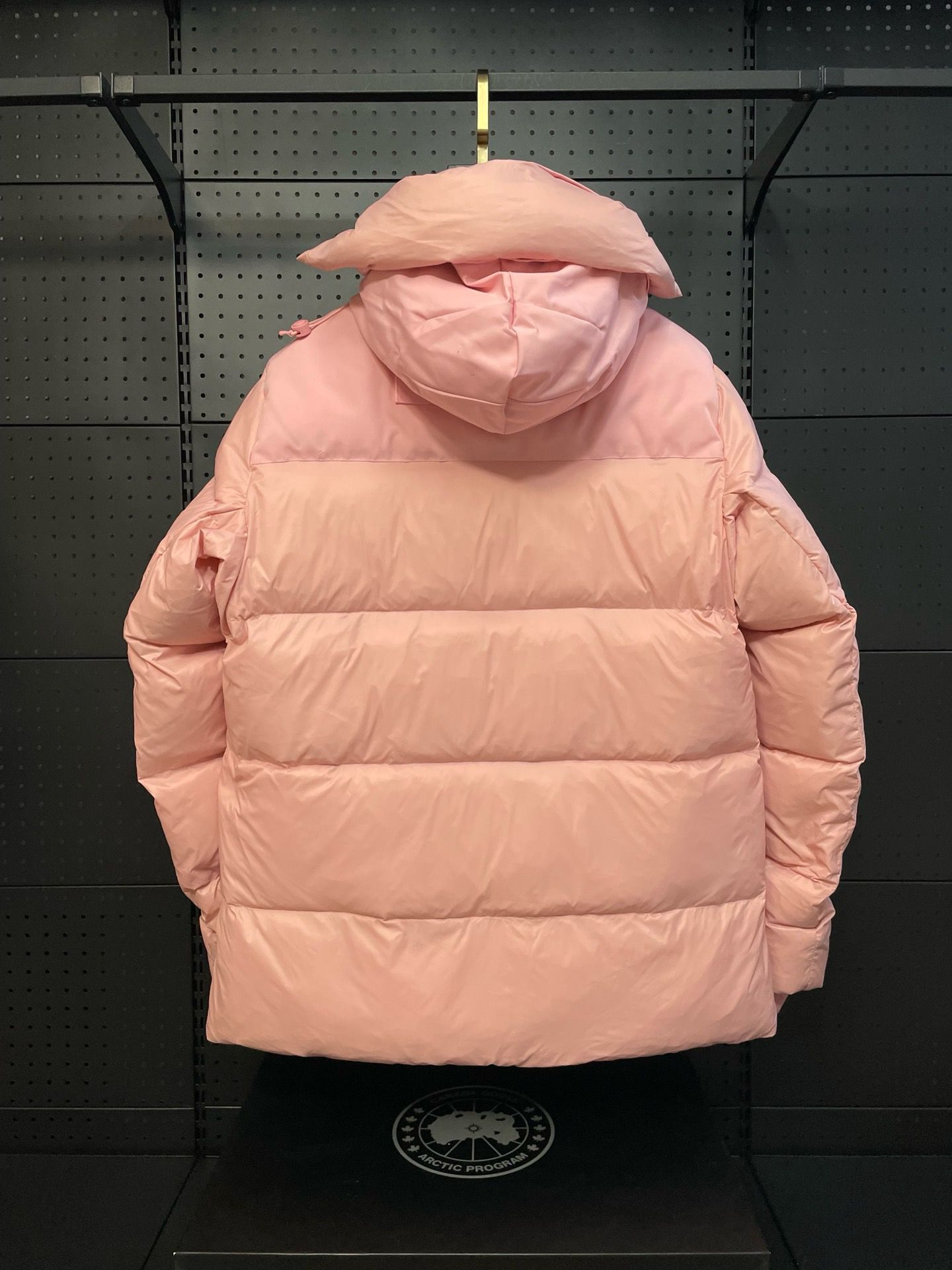 1:1 top white Label environmental Expedition pink down jacket