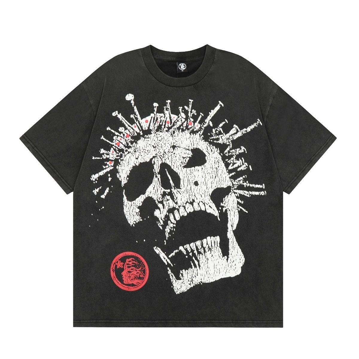 New washing black with skull tshirt