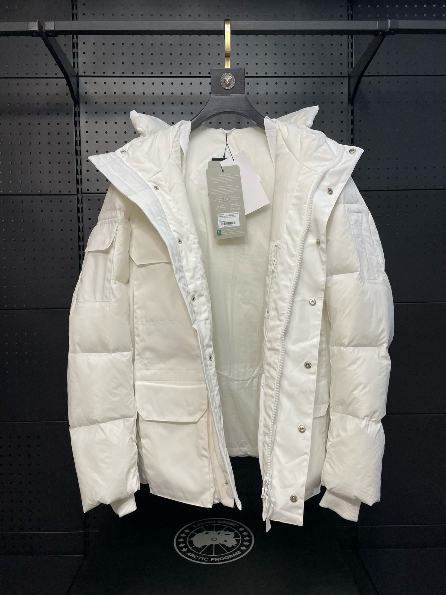 1:1 Top White Label environmental Expedition white down jacket