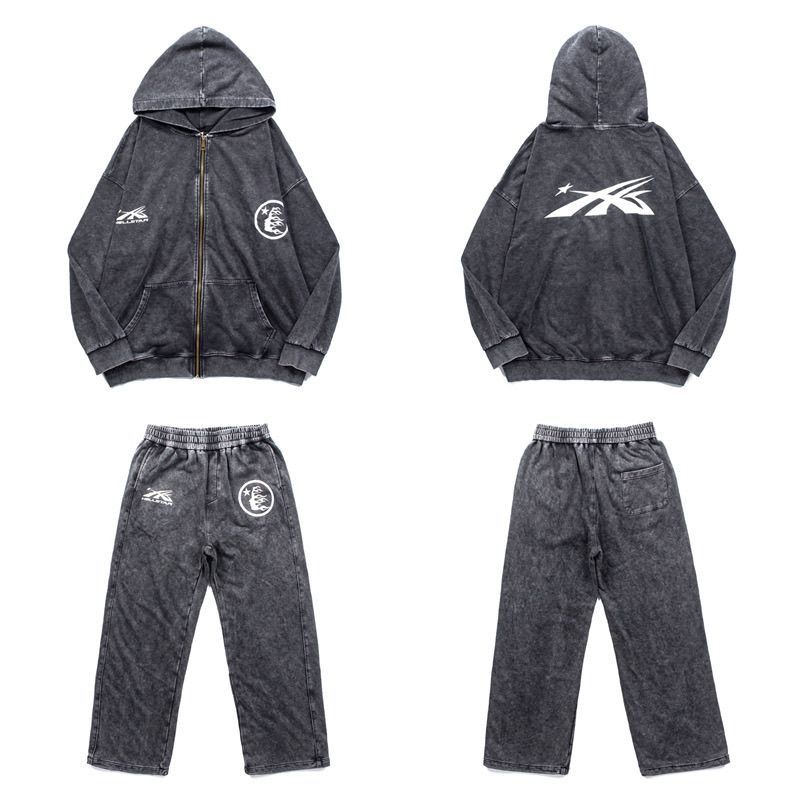New washing grey oversize tracksuit
