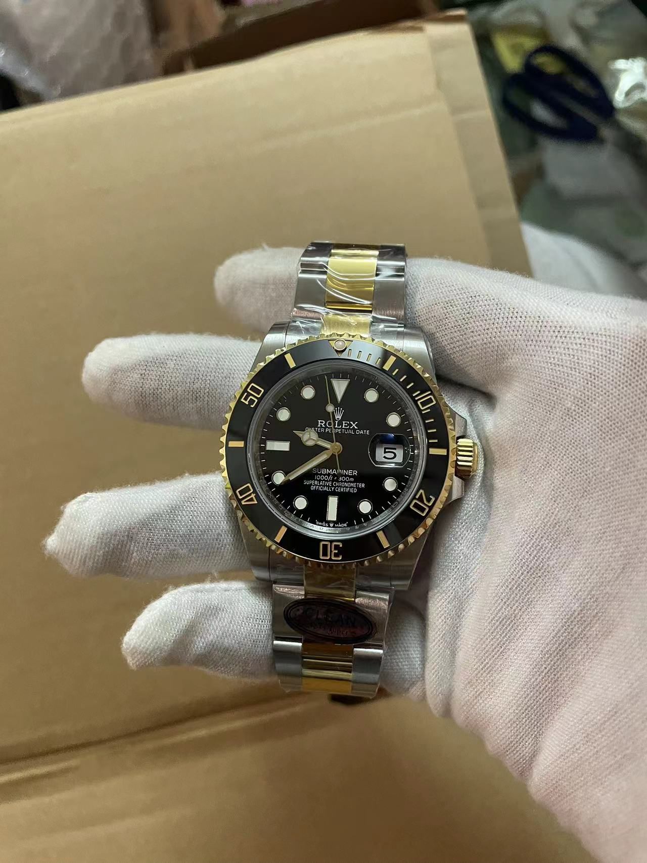 1:1 Top version classic black and gold watch