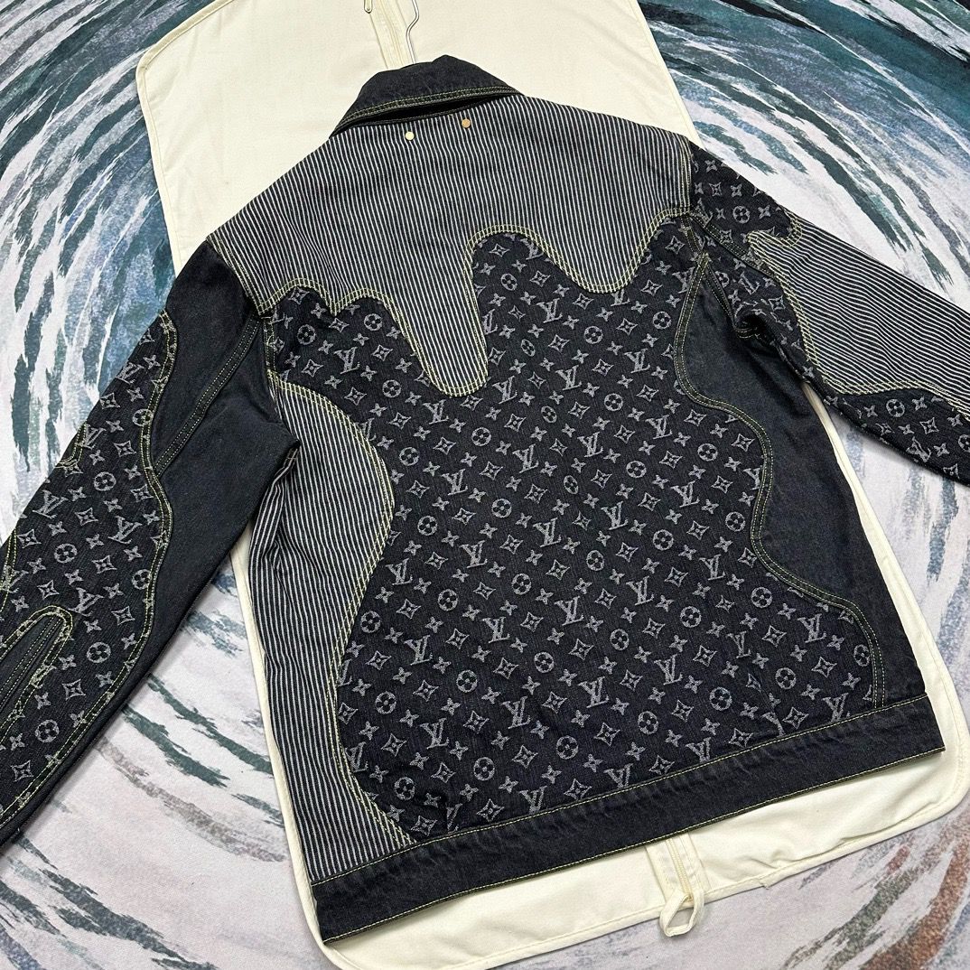 1:1 New jacquard denim jacket