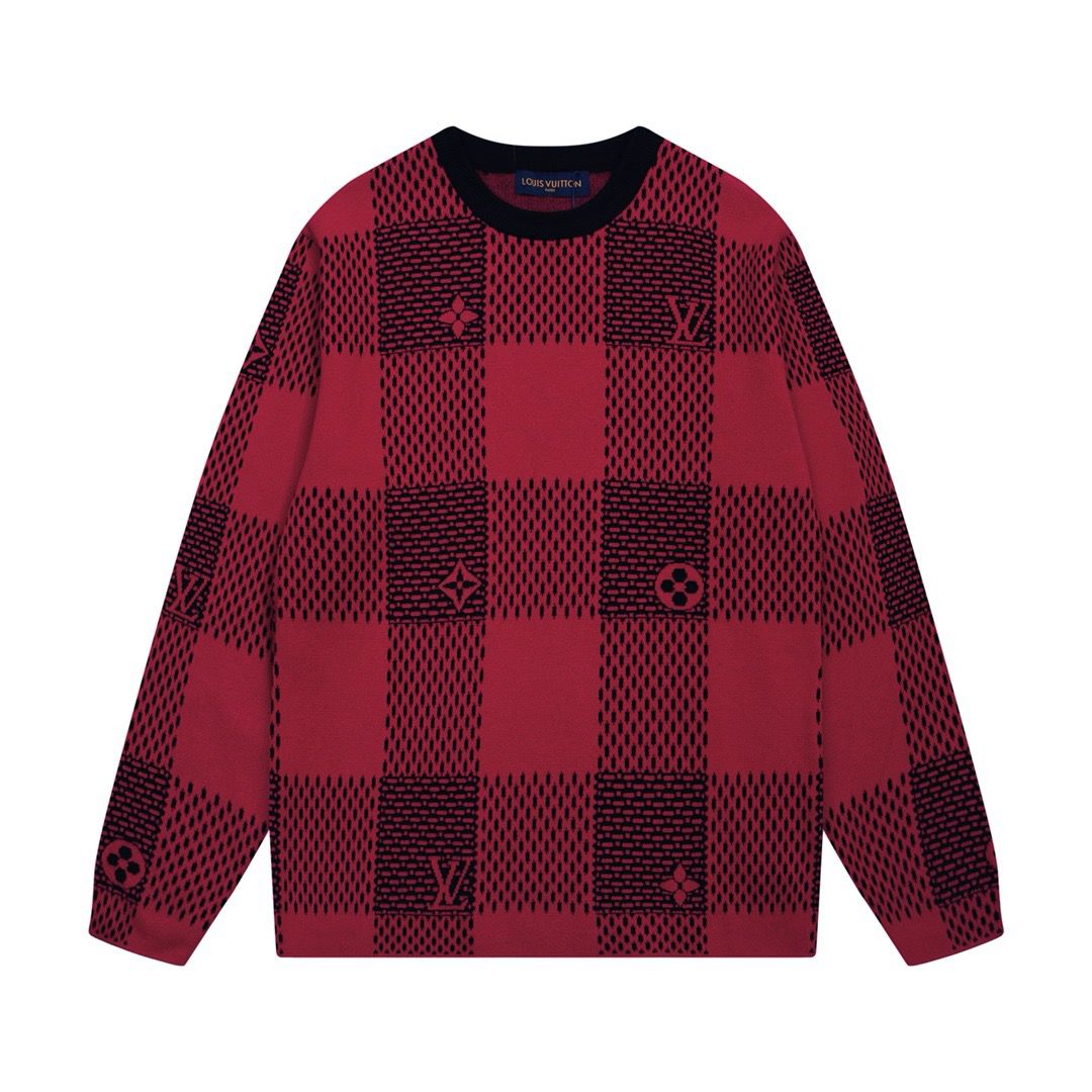 1:1 New red black sweater