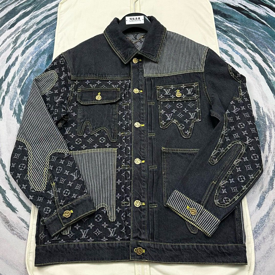 1:1 New jacquard denim jacket